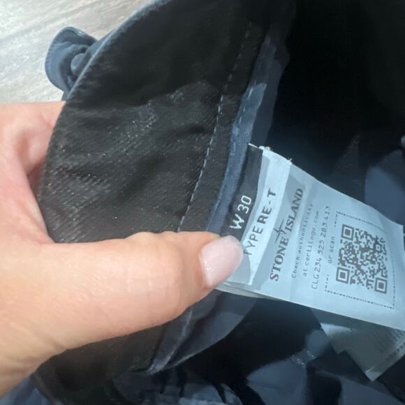 Stone Island STRETCH BROKEN TWILL COTTON 'OLD' EFFECT Blue Cargo Pants - Picture 4 of 13